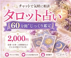60分じっくり♡チャットタロット鑑定します イメージ1