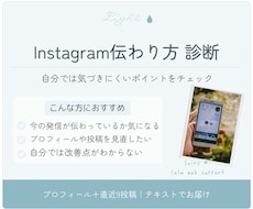 Instagram投稿の伝わり方を診断します 自分では気づきにくいポイントをチェックします