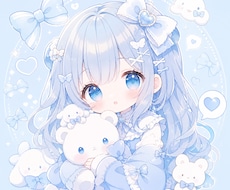 ふんわり水色パステルのSNSアイコン作ります イメージ1