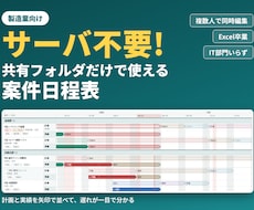 共有フォルダだけで使える日程管理ツールを導入します イメージ1
