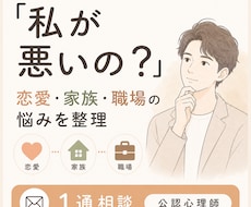 恋愛・家族・職場で「自分が悪いのか」を整理します 責めずに、状況・気持ち・責任の境界を整理します