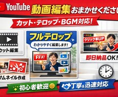 格安でYouTube用の動画編集承ります イメージ1