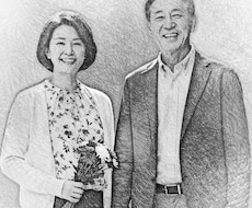 思い出のお写真を鉛筆画風イラストにします イメージ1