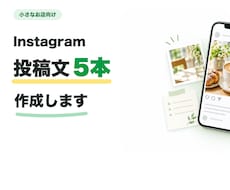 Insta投稿文・キャプションを5本作成しますます イメージ1