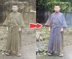 白黒写真をカラー化し、修復します