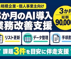 3か月のAI導入・業務改善支援をします イメージ1
