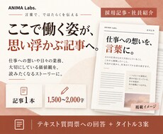 採用記事1本を社員の回答から作成します イメージ1