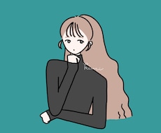 シンプルな人物イラスト制作します ✳︎SNSや名刺のイメージUPに✳︎