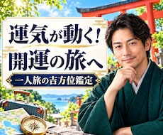 一人旅の吉方位鑑定｜祐気取りで停滞運を好転させます イメージ1