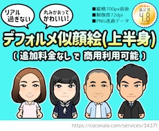 選べるポーズで写真を元に上半身イラストを描きます 【商用可】あなたを可愛く二頭身デフォルメキャラクター化！