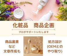 化粧品の商品企画に関わる業務をサポートします イメージ1