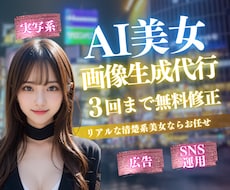 広告SNS投稿に活用◎AI美女画像生成代行します 1枚～大量注文もOK！特に広告向きの清楚系美女が得意です