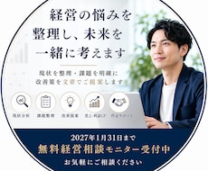 経営のお悩みを整理し、具体的な改善策をご提案します イメージ1