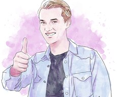 オシャレなプロフィールに使える水彩似顔絵描きます イメージ1