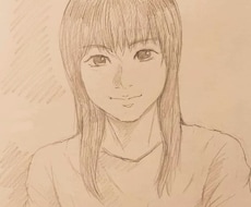 アナログ鉛筆画で似顔絵お描きします