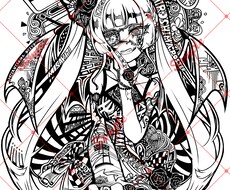 モノクロイラスト/あなたの好きを詰め込みます イメージ1