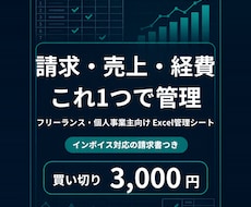 請求・売上・経費の管理シートを販売します イメージ1