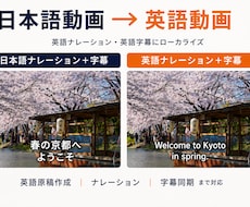 日本語動画を英語ナレーション・字幕付きに仕上げます イメージ1