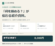はじめてのサービス紹介資料を3枚で作ります イメージ1