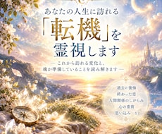あなたの人生に訪れる「転機」を霊視します これから訪れる変化と、魂が準備していることを読み解きます