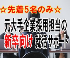 先着5名　元大手採用担当が就活フルサポートします 【10社内定実績あり】元大手採用担当による就活支援プログラム