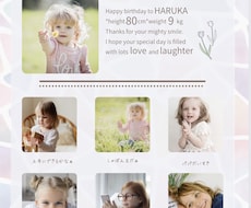 お子様の記念写真をポスターにします イメージ1