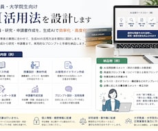 大学教員・大学院生向けAI活用法を設計します イメージ1