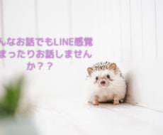 LINE感覚で気軽にお喋りします 直接話すのが苦手な方もLINEのようにゆるーくお喋りできます