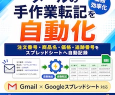 Gmail本文を自動抽出し、シート転記します イメージ1