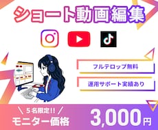 Instagram等のSNSショート動画編集します 5月までのモニター価格！5000円→【5名様限定】3000円