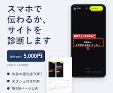 スマホで伝わるか、お店や個人のサイトを診断します 【先着3件5,000円】スクショ付きで改善TOP3をお届け