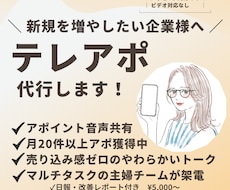 アポ率改善×分析付きのテレアポします イメージ1