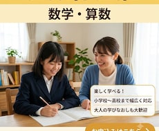 ビデオチャット対応　小中高の数学を教えます 数学の「わからない」を「わかる」に変えます（社会人も可）