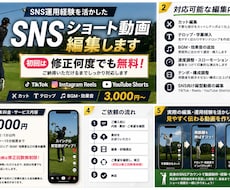 修正無料！ショート動画編集します SNS運用経験あり！初回は修正何度でも無料！