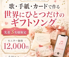 歌・手紙・カードでギフトソングを作ります イメージ1