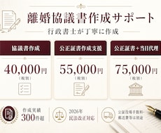 離婚協議書を行政書士が丁寧に作成します イメージ1