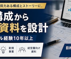 企画・構成からビジネス資料を設計します イメージ1