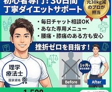 30日間丁寧にあなたのダイエットをサポートします 毎日チャット可能！初心者専門！