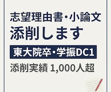 志望理由書・小論文を通る形に添削します イメージ1