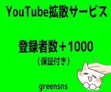 YouTubeチャンネル登録者＋1000人します イメージ1