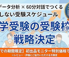 大学受験の併願校・日程を決定します イメージ1