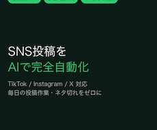 TikTok/IG/X投稿をAIで完全自動化します 毎日自動投稿・修正1回無料で安心対応