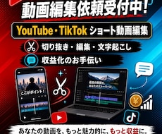 ショート動画の編集、文字起こし、切り抜きします イメージ1