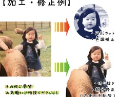 2枚セット価格！写真や画像の加工承ります イチ押し商品や思い出の写真などを、より一層輝かせよう！