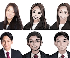 大人数向け 漫画風の似顔絵描きます イメージ1