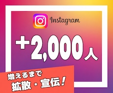 インスタグラム｜フォロワーを2,000人増やします イメージ1
