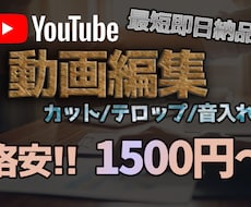 動画編集承ります！(YouTube用など)ます イメージ1