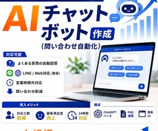 AIチャットボット作成（問い合わせ自動化）します お問い合わせ対応など手間とコストを大幅削減