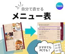 ご自身で変更できるメニュー表を作成します イメージ1