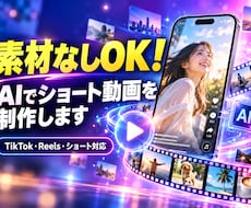 素材なしOK！SNS向けショート動画を制作します イメージ1